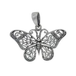 Filigree Butterfly Sterling Silver Pendant - CHPL5318 Filigree Butterfly Sterling Silver Pendant - CHPL5318